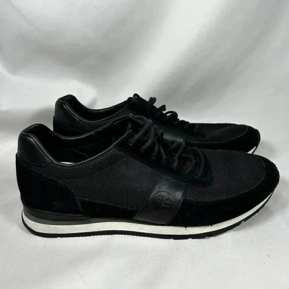 Paul Smith Size 8 Sueded Men’s Sneakers Black Trainers Retro
